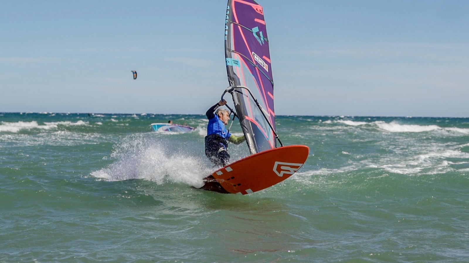 windsurf session in golf de roses costa brava