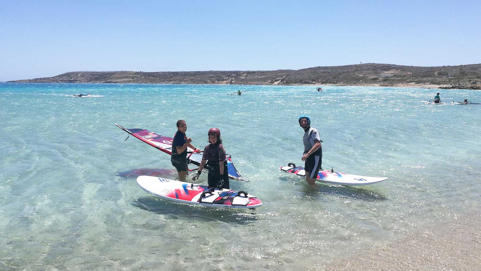 Ion club Karpathos windsurf lessons starting in chicken bay spot