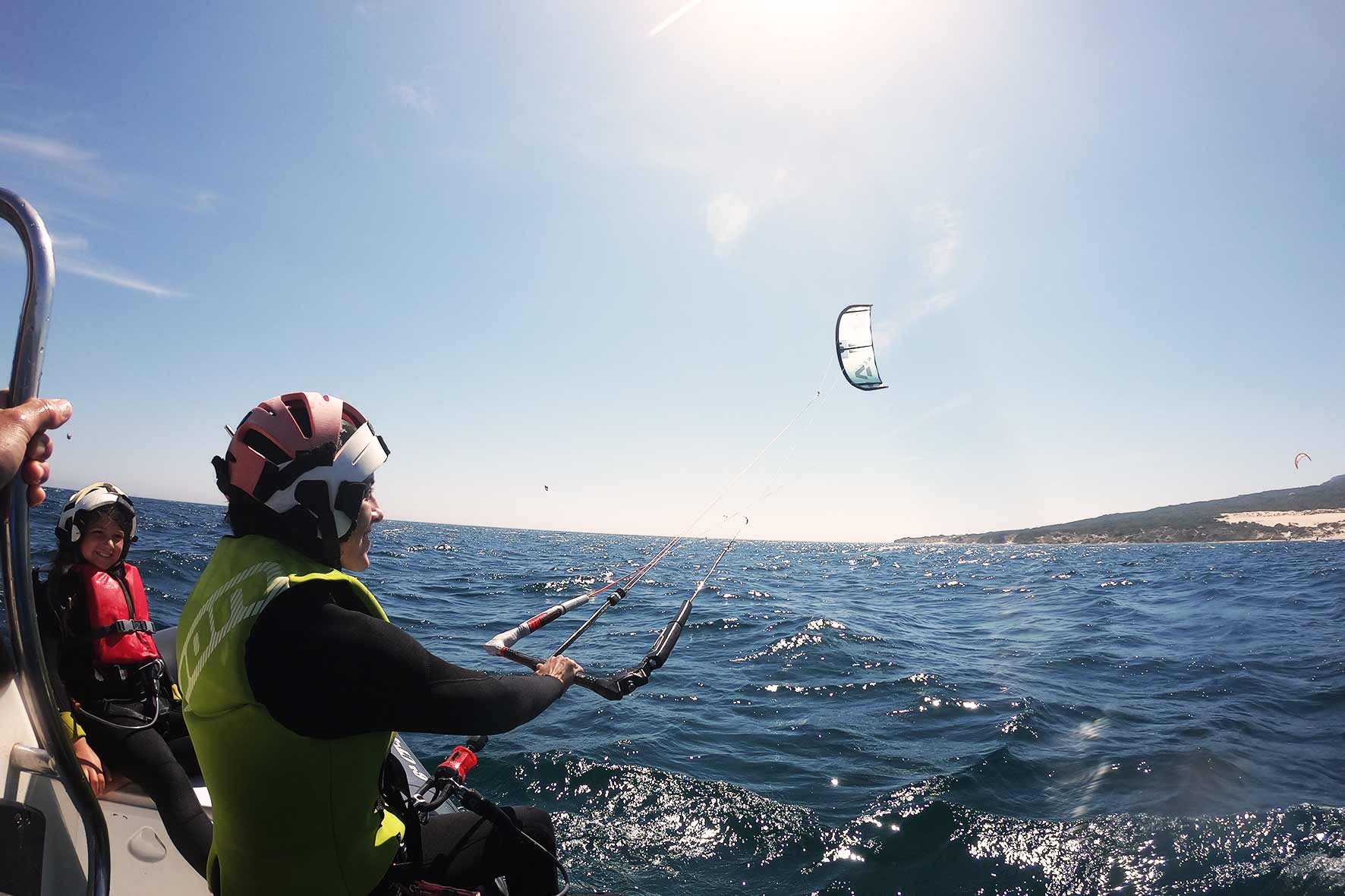 ion club Tarifa kitesurfing boat lessons