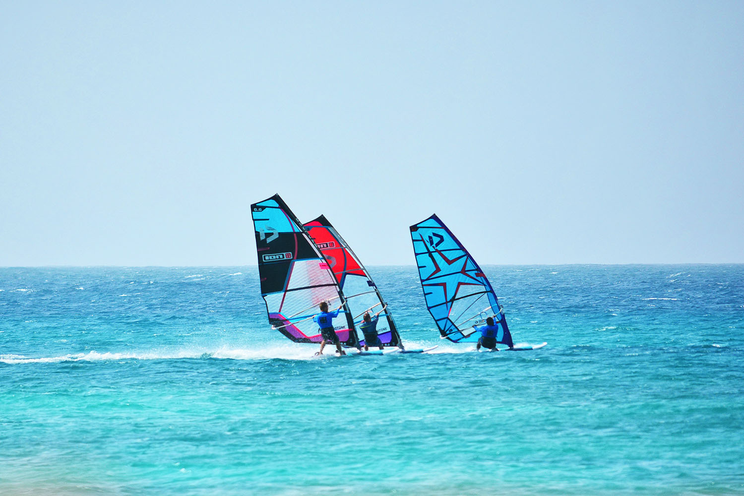 windsurfer on the spot in front of ION CLUB Cabo Verde