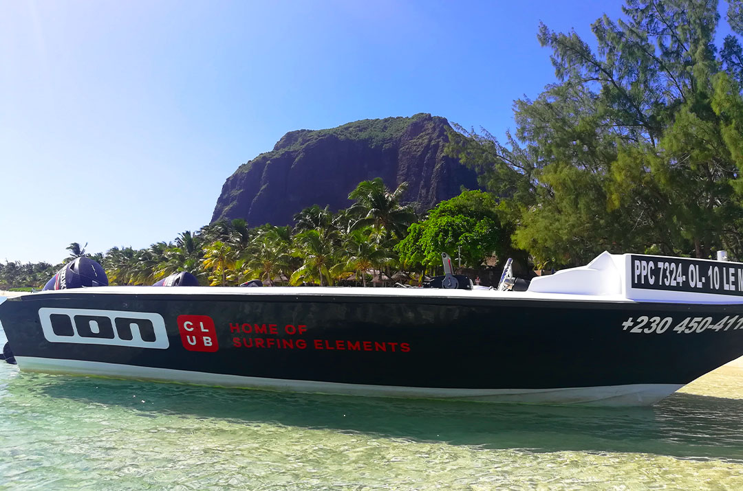 boat on the water in front of the ION CLUB Prestige