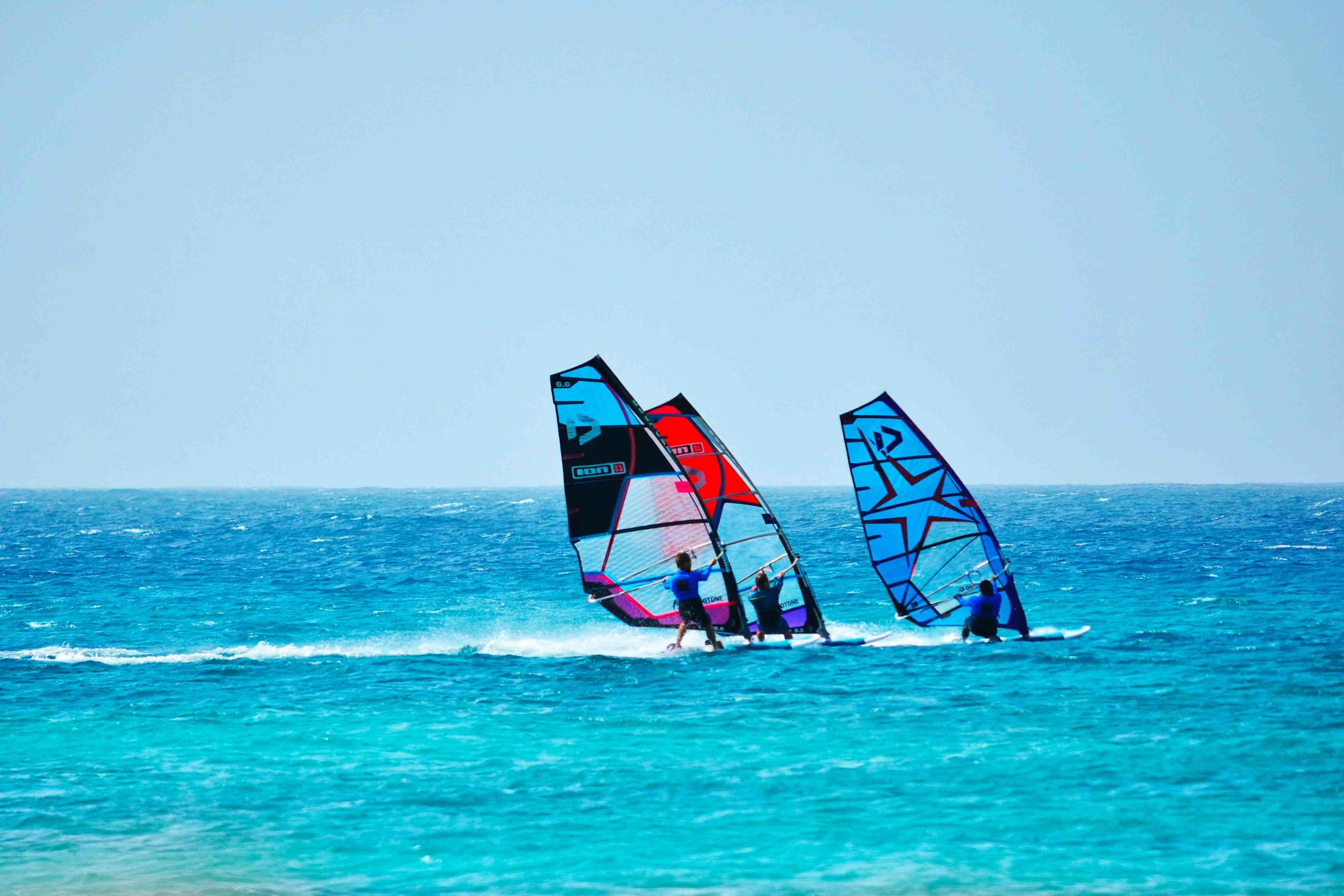 windsurfer on the spot in front of ION CLUB Sal Cape Verde