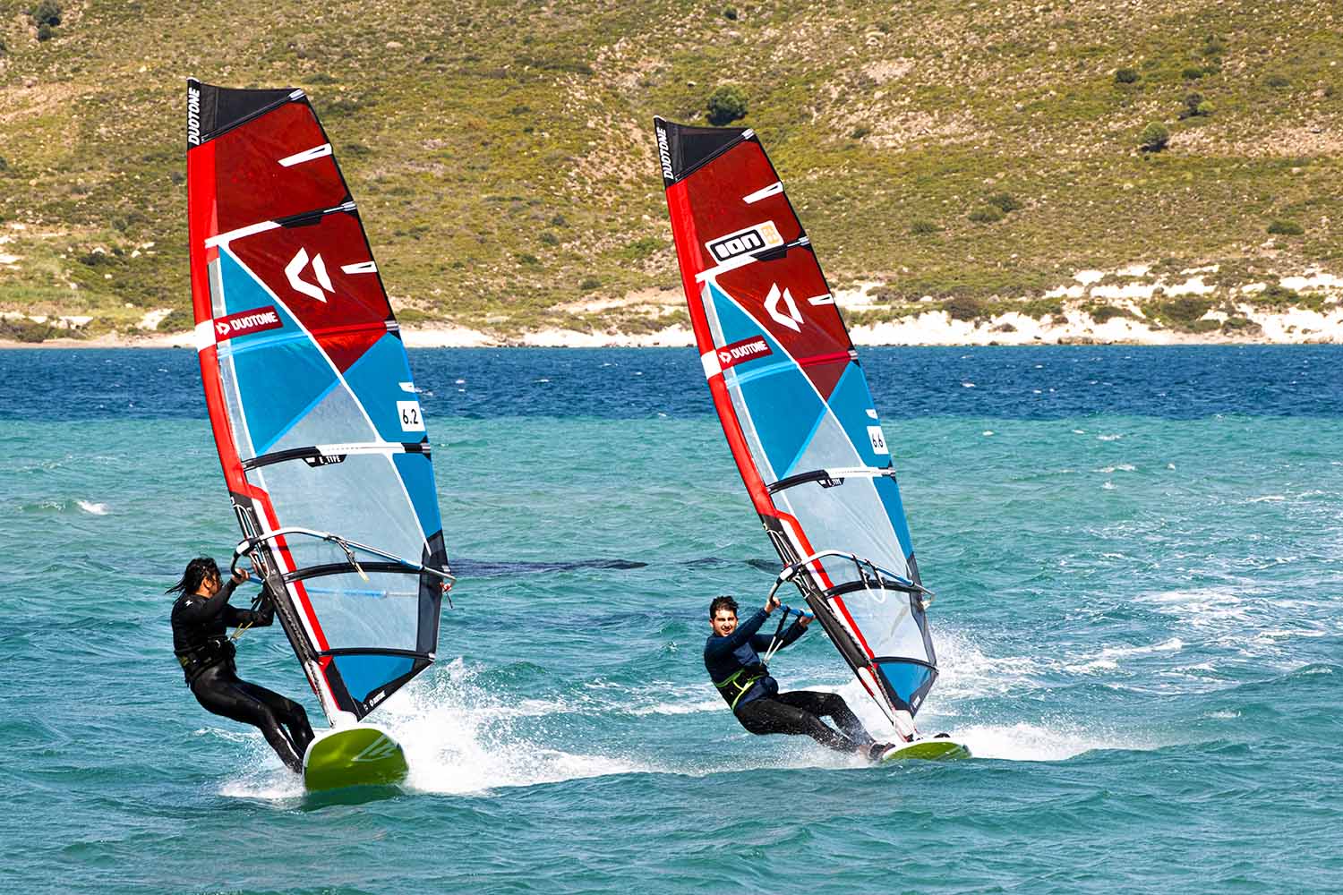 windsurfers on the spot in front of ION CLUB Alaçati