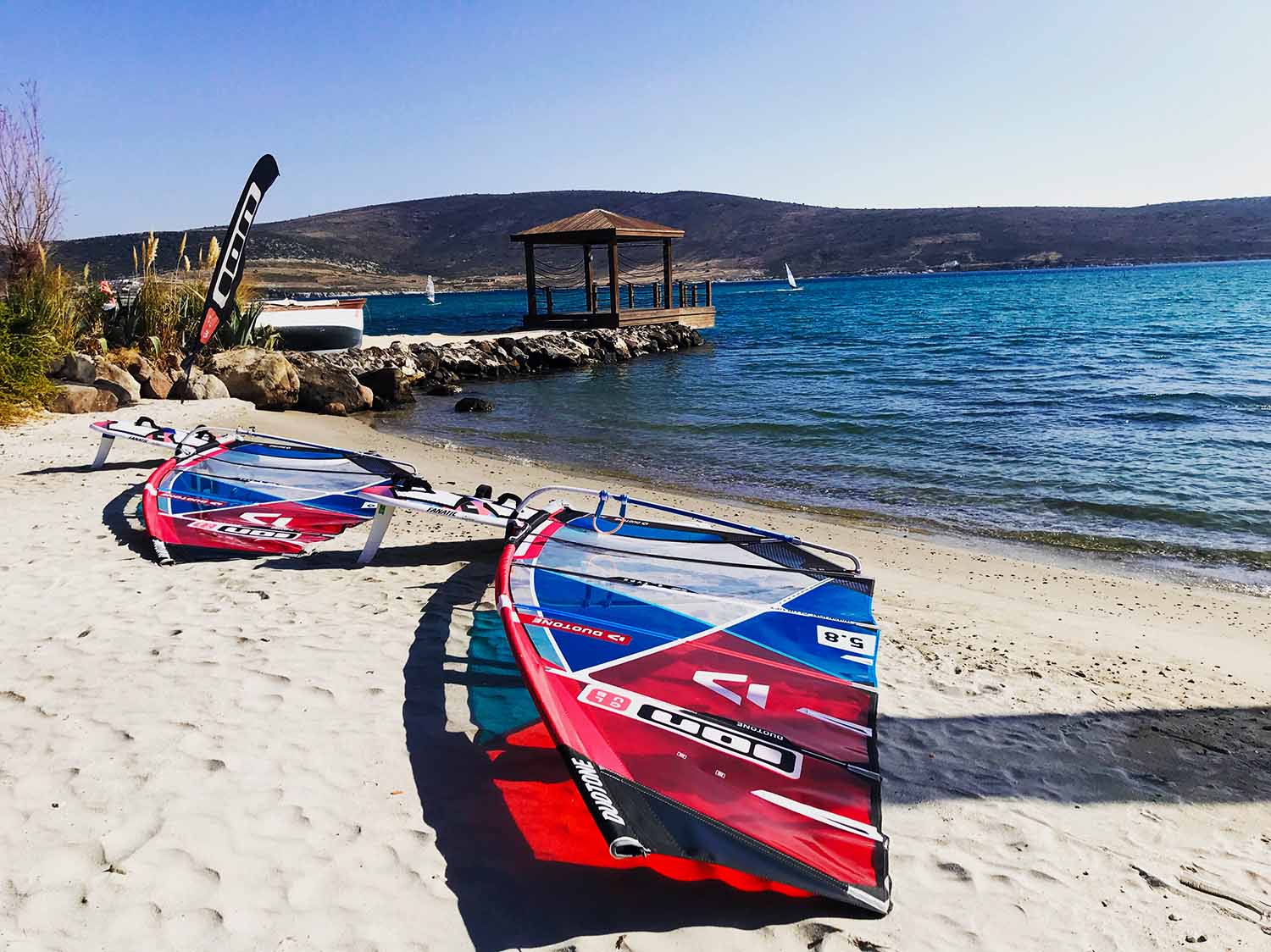 windsurf on the beach in front of ION CLUB Alacati