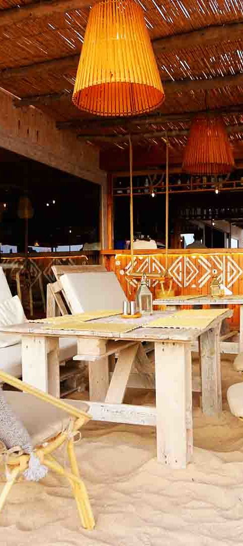 OV_RESTAURANT3 ecolodge wooden bar in the end of the day