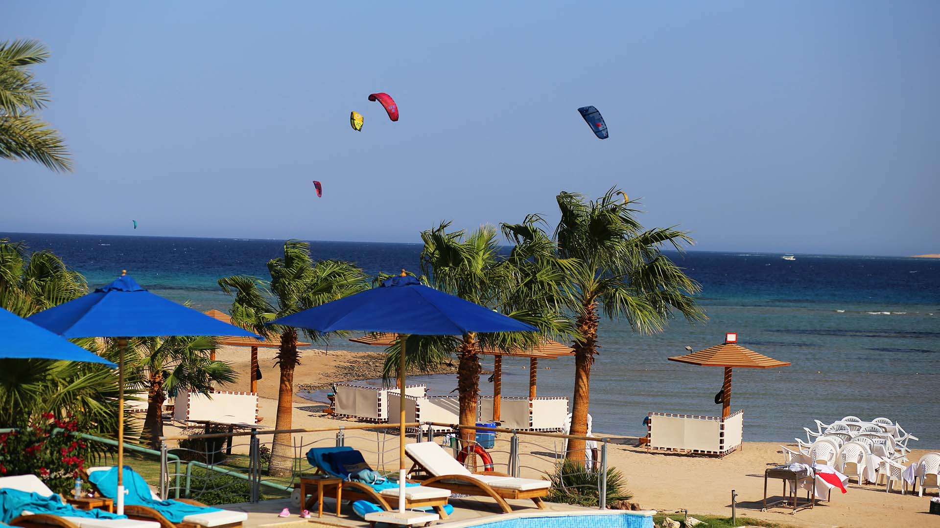 view on the kitesurf spot in safaga egypt