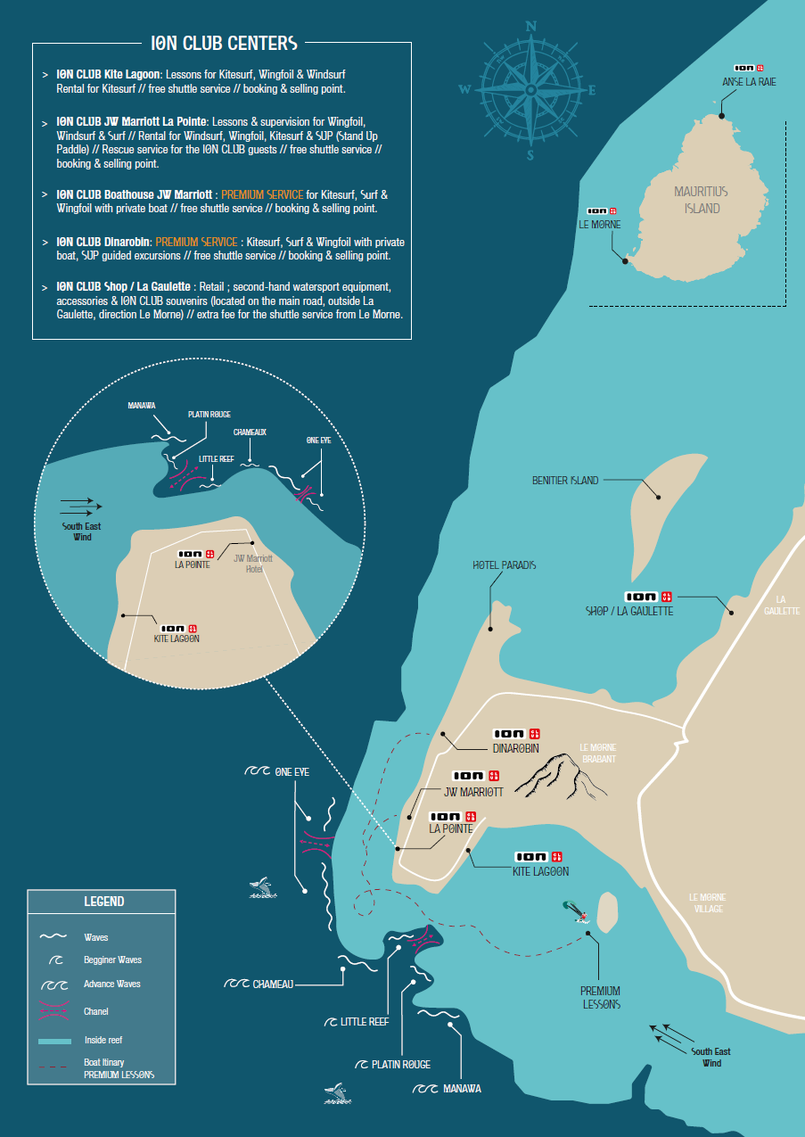 map mauritius le morne