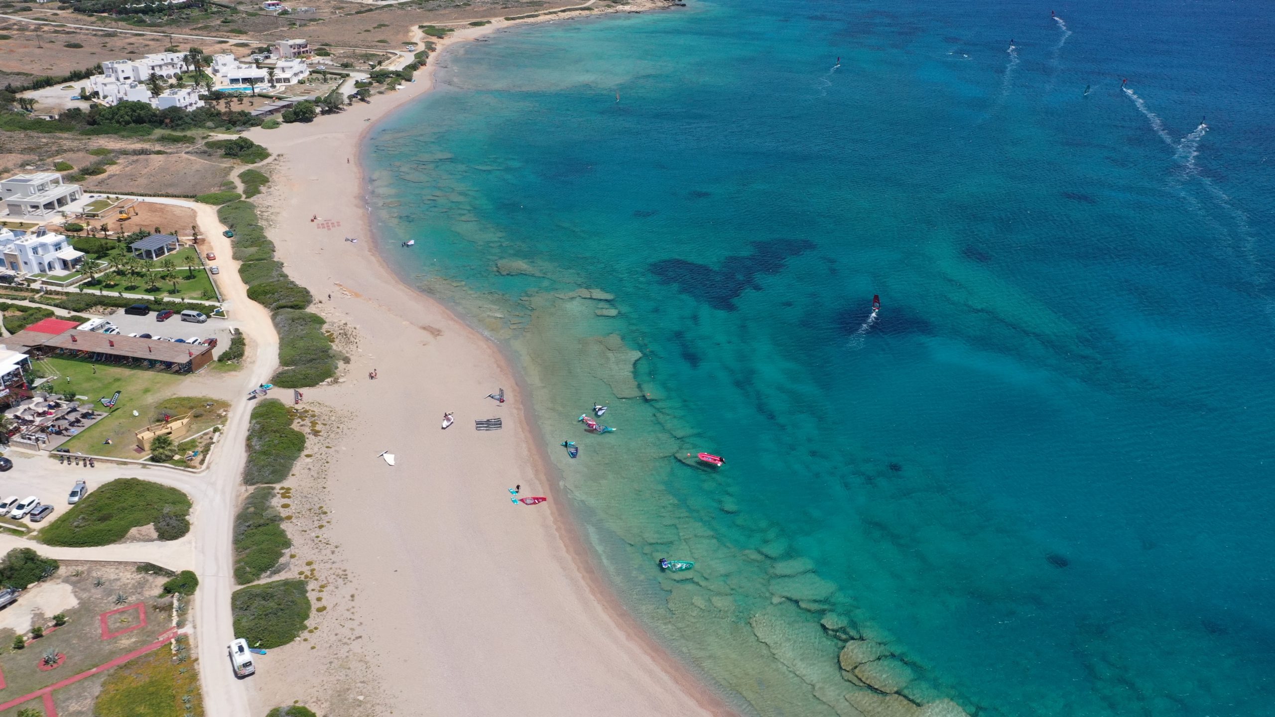 karpathos spot with crystal clear water