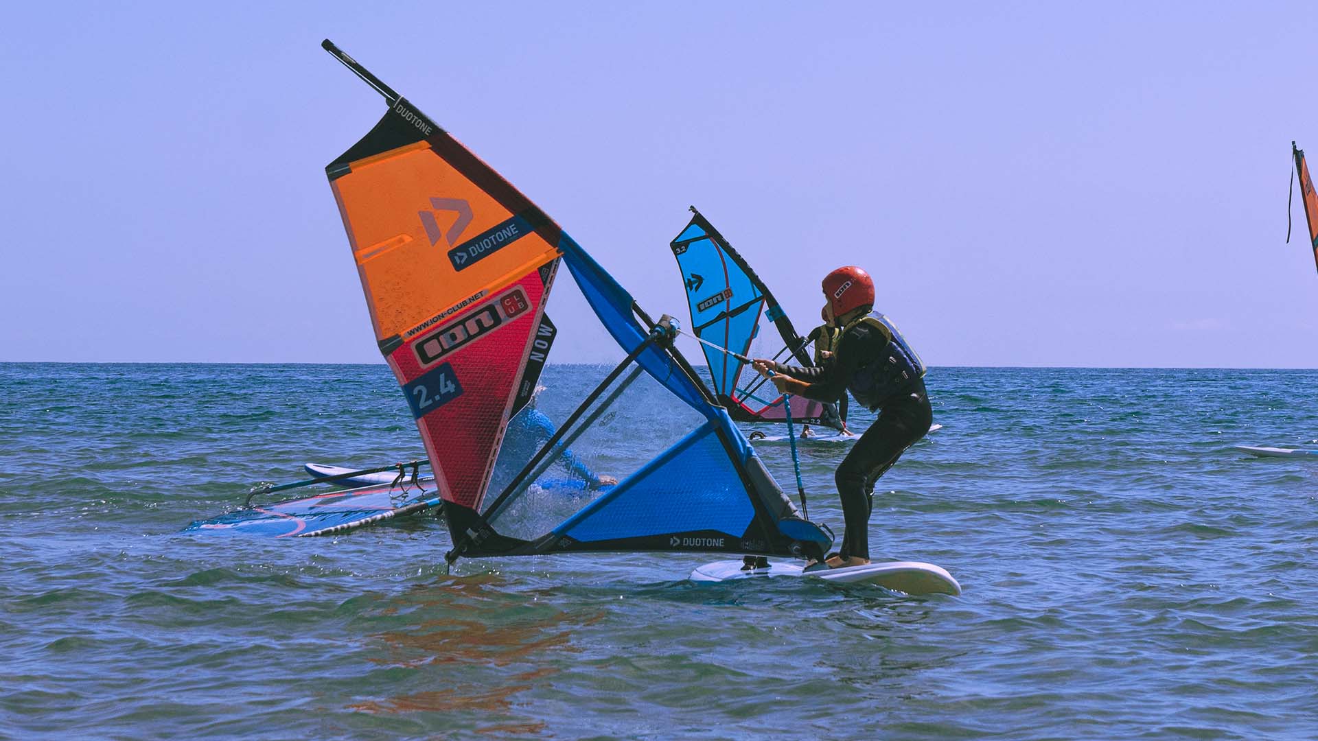 sortir de l'eau planche a voile