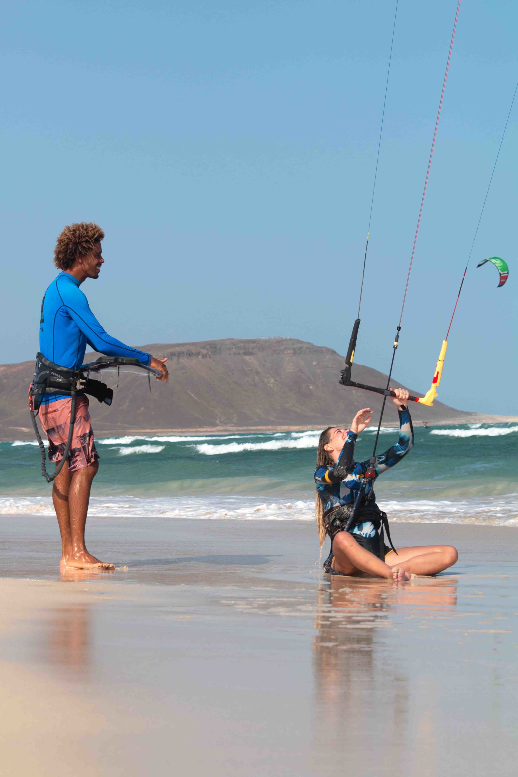 kitesurf in sal Cape Verde with match lopes