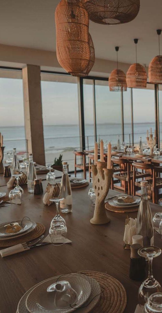 wood restaurant with a view on the white dune dakhla