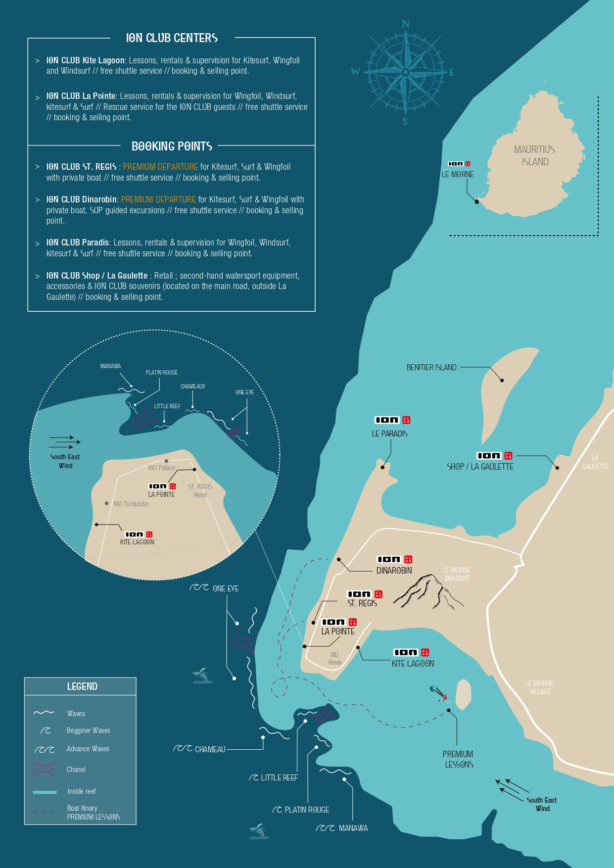 map mauritius le morne